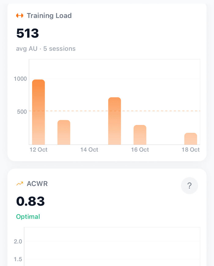 Athlog athlete app screenshot
